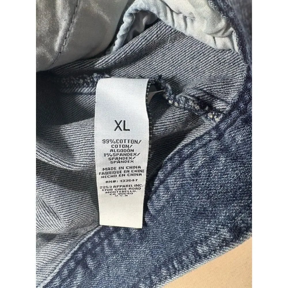 RE Generation by Celebrity Pink Jacket Womens Size XL Denim Jean Embellished New